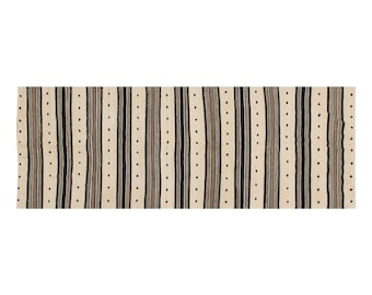 Minimalist Modern Kilim Rug,Striped Turkish Rug,Striped Kilim Rug 4'4 x 10'4 ft,Stripe Kilim Rug,131x315cm,Striped Design Turkish Kilim Rug