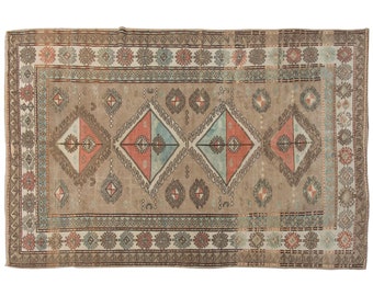 Area Rug, "Turkish Rug, Vintage Rug, 6.3 x 9.5 feet, Oushak Rug, Antique Rug, Oriental Rug, Handmade Rug, Decorative Rug, Large Rug, Old Rug