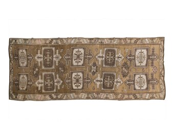 Runner Rug", Turkish Rug, Antique Rug,4'8 x 12'8 feet, Oushak Rug, Vintage Rug, Oriental Rug, Handmade Rug, Hallway Rug", Kitchen Rug