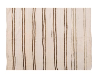 5x6 rug, Striped Rug, Neutral Rug, Minimal Kilim Rug, Minimalist Rug, Kilim Rug, Kilim, Striped Kilim Rug, 4'8 x 5'7 feet 142 x 170 cm