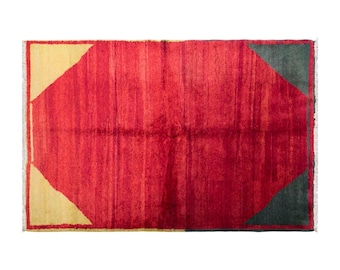 Vintage Turkish Konya Modern Rug, 6.6x9.2 ft, 200x280 cm, Handwoven Wool Rug