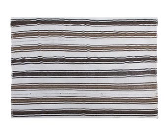 Large Minimalist Vintage Turkish Kilim Rug 168x240 cm (5.5x7.9 ft) | One-of-a-Kind | 60+ Years Old