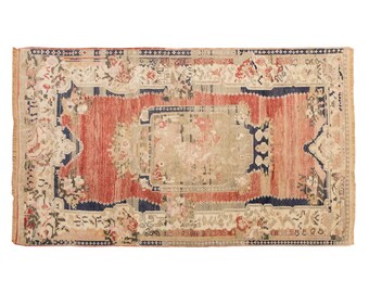 Oushak Rug, Floor Rug, Area Rug, Turkish Rug, Vintage Rug, 4'10 x 7'3 ft, Antique Rug, Oriental Rug, Handmade Rug, Decorative Rug, Old Rug