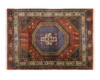 5x6 rug, 4.6 x 6.4 rug, Oushak Rug", Area Rug, Turkish Rug, Vintage Rug, 4.6 x 6.4 feet, Antique Rug, Oriental Rug, Handmade Rug, Old Rug