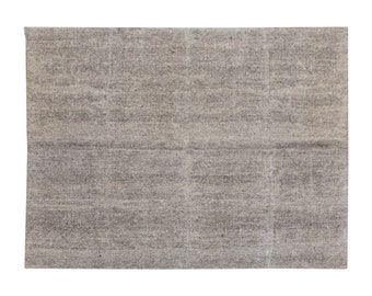Minimalist Kilim Rug,Goat Hair Turkish Rug,Solid Kilim Rug 7'5 x 8'8 feet,Minimal Kilim Rug,225x265cm,Goat Hair Turkish Kilim Rug
