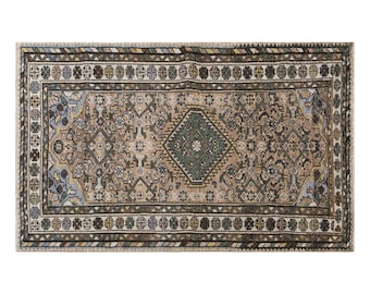 Vintage Oushak Rug – 60+ Years Old – 95 x 146 cm / 3.1 x 4.8 ft – Antique Oriental Carpet – One of a Kind Small Area Rug – Anatolian Rug