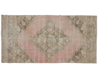 Small Rug,Vintage Rug, Turkish Rug,Abstract design rug,Trend Rug,Muted Colors Rug,Shabby Rug, FREE SHIPPING, 2'4" x 4'8" feet / 70 x 143 cm