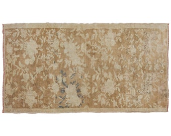 Vintage Rug", Area Rug, Turkish Rug,  3.9 x 7 feet, Oushak Rug, Antique Rug, Oriental Rug, Handmade Rug, Decorative Rug, Muted Rug, Old Rug