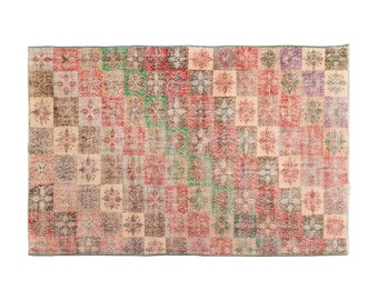 Vintage Rug, Area Rug, Turkish Rug, 5.3 x 9.1 feet, Oushak Rug, Antique Rug, Oriental Rug, Handmade Rug, Decorative Rug, Large Rug, Old Rug
