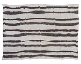 Striped Design Turkish Kilim Rug,Stripe Kilim Rug,185x257cm,Minimalist Modern Kilim Rug,Striped Turkish Rug, Striped Kilim Rug 6'1x8'5 feet