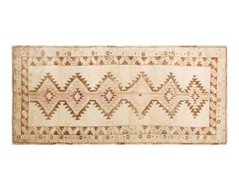 5'2 x 13 ft Vintage Rug Runner,Floor Oushak Rug,Hallway Turkish Rug Runner,Oushak Rugs,long runner, narrow long runner, 157 x 398 cm Runner