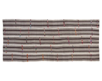 Stripe Kilim Rug, 152x362cm , Striped Design Turkish Kilim Rug, Minimalist Kilim Rug, Striped Turkish Rug, Striped Kilim Rug 5 x 11'11 feet