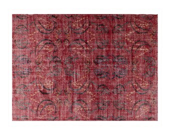Area Rug, "Turkish Rug, Vintage Rug, 6.8 x 9.6 feet, Oushak Rug, Antique Rug, Oriental Rug, Handmade Rug, Decorative Rug, Large Rug, Old Rug