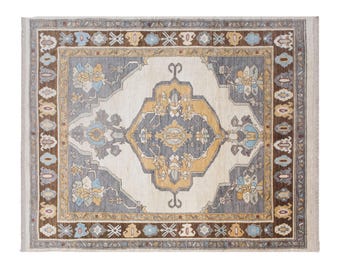 Large Antique Kars Wool Rug 9x12 ft | 297 x 372 cm Handwoven Turkish Carpet, Traditional Anatolian Rug, 60+ Years Old