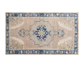 Turkish Rug, Vintage Rug, Area Ru 4'5 x 6'9 feet, Oushak Rug, Antique Rug, Oriental Rug, Handmade Rug, Decorative Rug, 134 x 205 cm Rug