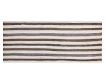 Authentic Turkish Kilim Rug 155x355 cm (5.1x11.6 ft) | Handmade Minimalist Vintage | 60+ Years Old