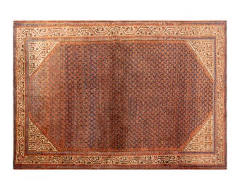 Vintage Turkish Wool Rug, Handwoven Anatolian Carpet, 128 x 205 cm 4.2 x 6.9 ft, 60 Years Old Traditional Oriental Rug, Bohemian Area Rug