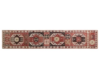 Handwoven Kurdish Herki Runner 70x390 cm / 2.3×12.8 ft, 60+ yrs Old