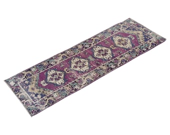 Turkish Rug", Antique Rug, Muted Rug, 2.11 x 9.10 feet, Oushak Rug, Vintage Rug, Oriental Rug, Runner Rug,Hallway Rug,Kitchen Rug,Floor Rug