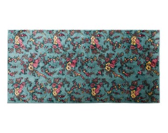 60+ Yrs Old Vintage Turkish Oushak Rug - Antique Area Rug - 147x305 cm / 4.10x10 ft