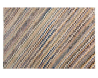 191x282 cm Vintage Oushak Rug – 60+ yrs Old Handmade Wool Area Rug – Bohemian & Caucasian Design – Decorative Floor Rug