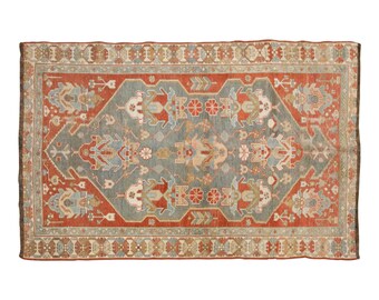 Area Rug, Turkish Rug, Vintage Rug, 4.1 x 5.6 feet, Oushak Rug, Antique Rug, Oriental Rug, Handmade Rug, Decorative Rug, Muted Rug, Old Rug