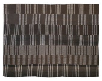 Striped Design Turkish Kilim Rug, Elegant Kilim Rug,Minimalist Modern Kilim Rug, Pale colors Striped Kilim Rug,10'6 x 14'5 feet 320 x 440 cm