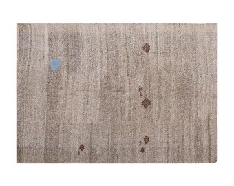 Goat Hair Kilim Rug, 205x290cm , Turkish Kilim Rug, Minimalist Modern Kilim Rug, Solid Turkish Rug, Minimal Kilim Rug 6'9 x 9'6 feet