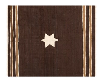 5x6, 4'7 x 5'5 ft, Siirt Blanket Kilim Rug, Siirt Blanket,Turkish Blanket Rug, Anatolian Blanket Rug, Siirt Blanket Rug, Ethnic Blanket Rug