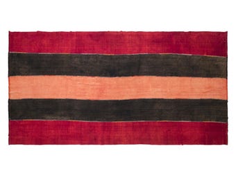 Vintage Turkish Cihanbeyli Curtain Kilim, 6.7x15.7 ft, 205x480 cm, Handmade Wool Kilim