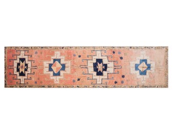 Turkish Karis Runner Rug 110x415 cm – 4.5x13.6 ft | 60+ Antique Runner