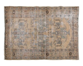 Vintage Rug", Area Rug, Turkish Rug, 4.6 x 6.7 feet, Oushak Rug, Antique Rug, Oriental Rug, Handmade Rug, Decorative Rug,Large Rug,Old Rug