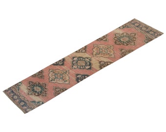 2'6 X 12'4 ft distressed rug runner,Oushak runner rug,oushak runner vintage,hallway long narrow runner,home decor rug Runner,Turkish Runner