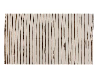 Striped Design Turkish Kilim Rug,Stripe Kilim Rug,145x247 cm,Minimalist Modern Kilim Rug,Striped Turkish Rug, Striped Kilim Rug 4'9x8'1 ft