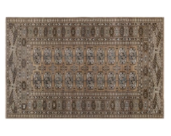 112x175 cm Vintage Rug, Turkish Handmade Rug, Oushak Antique Rug, Bohemian Area Rug, 60+ Years Old