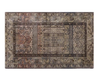 Oushak Rug, Floor Rug, Area Rug, Turkish Rug, Vintage Rug, 60+ Yr Old, 100 x 156 cm (3'3 x 5'1 ft), Antique Rug, Oriental Rug,