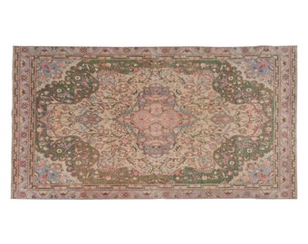 Vintage Rug", Area Rug, Turkish Rug, 5'9 x 9.2 feet, Oushak Rug, Antique Rug, Oriental Rug, Handmade Rug, Decorative Rug, Large Rug, Old Rug