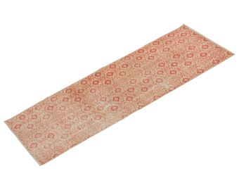 2'4 X 8'3 feet Vintage Rug Runner,Floor Oushak Rug,Hallway Turkish Rug Runner,Oushak Rugs,long runner, narrow long runner,Oushak Long Runner