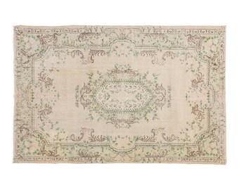 6x10 rug, 6.5 x 9.11 rug, Turkish Rug, Vintage Rug, Area Rug, 6.5 x 9.11 feet, Oushak Rug, Antique Rug, Oversized Rug, Large Rug, Old Rug