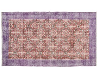 Area Rug, Turkish "Rug, Vintage Rug, 3.10 x 6.9 feet, Oushak Rug, Antique Rug, Oriental Rug, Handmade Rug, Decorative Rug, Muted Rug