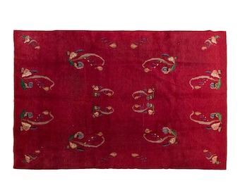 7x10 rug, 6.11 x 10.2 rug, Turkish Rug, Vintage Rug, Area Rug, 6.11 x 10.2 feet, Oushak Rug, Antique Rug, Oversized Rug, Large Rug, Old Rug