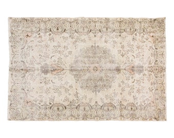 6x10 rug, 6.1 x 9.8 rug, Turkish Rug, Vintage Rug, Area Rug, 6.1 x 9.8 feet, Oushak Rug, Antique Rug, Oversized Rug, Large Rug, Old Rug