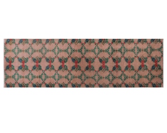 Vintage Turkish Oushak Runner Rug 73x265 cm, 60+ Years Old Handmade Wool Runner, Anatolian Hallway Rug, Floor Runner, Home Decor