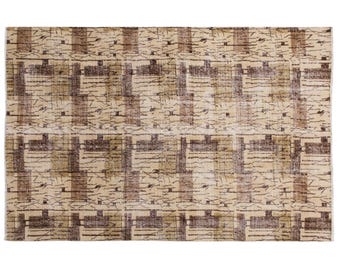 Vintage Turkish Oushak Rug 156 x 230 cm (5'1" x 7'6") – 60+ Yr Old Handwoven Wool Area Carpet | Large Antique Boho Nomadic Decorative Rug