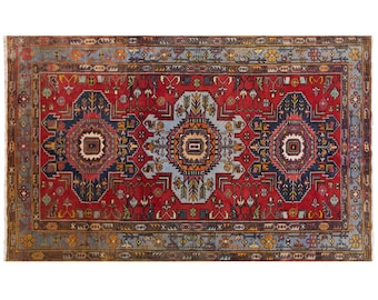 Vintage Turkish Oushak Rug 3’10 x 6’0 feet | 118 x 182 cm Handwoven Wool Rug, 60+ Years Old, Nomadic Design, Boho Decorative Carpet