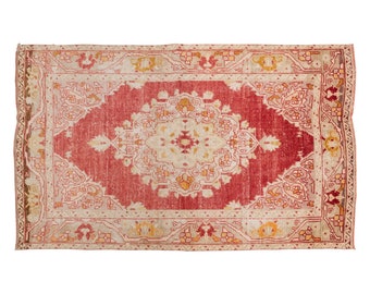 Oushak Rug, Floor Rug, Area Rug, Turkish Rug, Vintage Rug, 4'8 x 7'1 ft, Antique Rug, Oriental Rug, Handmade Rug, Decorative Rug, Old Rug