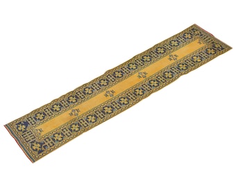 Turkish Rug, Antique" Rug, Muted Rug, 2.2 x 11.3 feet, Oushak Rug, Vintage Rug, Oriental Rug, Runner Rug, Hallway Rug, Kitchen Rug,Floor Rug