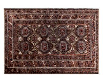 60+ yrs Old 135x215 cm Vintage Oushak Rug – Handwoven Wool Area Rug – Bohemian Tribal & Caucasian Design