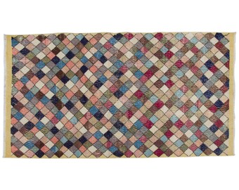 Turkish "Modern Rug,Decorative Rug,Artistic Design Rug,Rug,Modern Rug, Art Rug, Minimal Decoration Rug,3'8" x 6'7" feet 112 x 200 cm