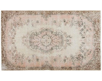 Area Rug, "Turkish Rug, Vintage Rug, 3.9 x 6.8 feet, Oushak Rug, Antique Rug, Oriental Rug, Handmade Rug, Decorative Rug, Muted Rug, Old Rug